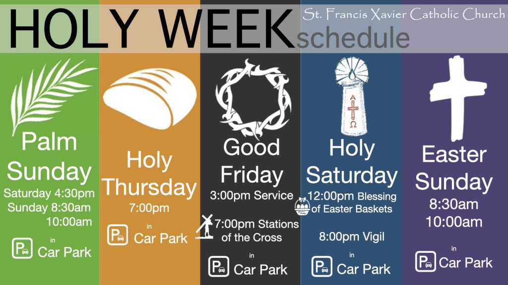 Holy Week schedule SFX